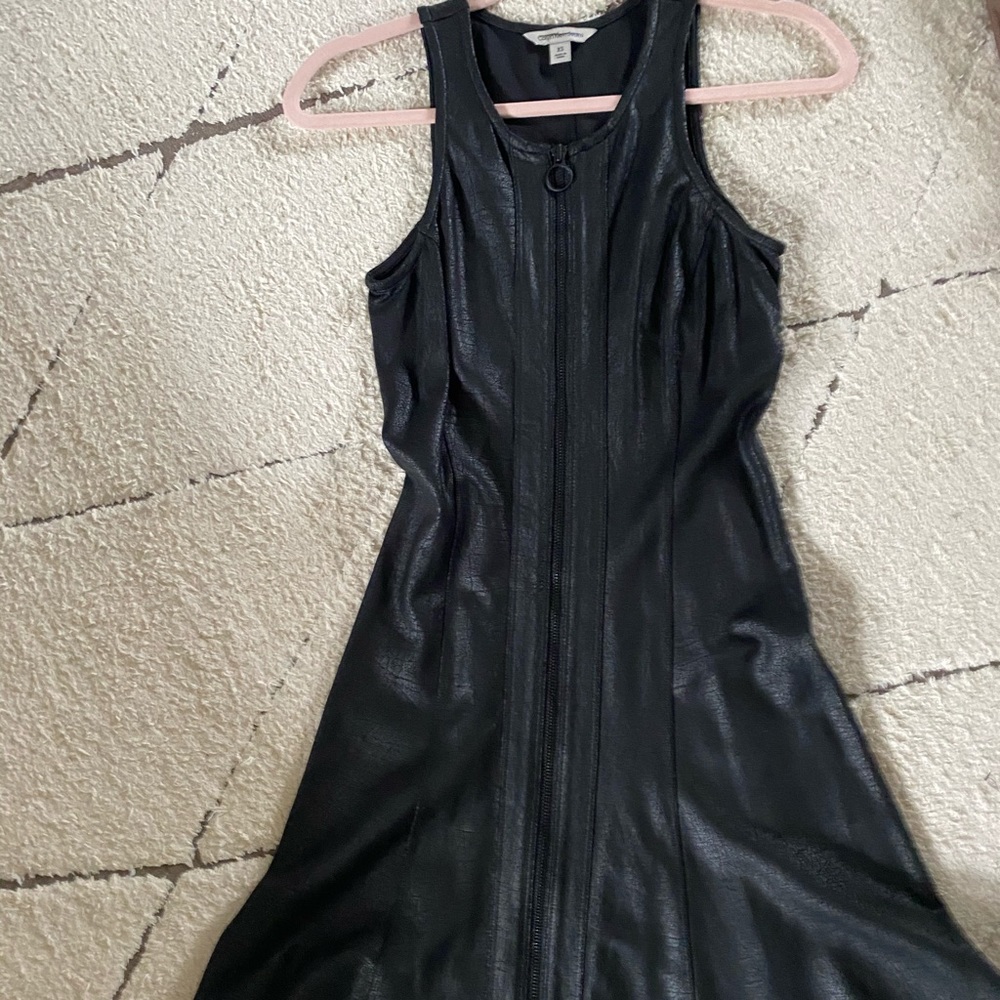 Calvin Klein Faux Leather Dress